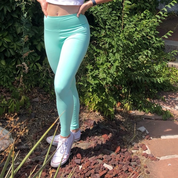 Til You Collapse Teal Blue leggings - Picture 4 of 5